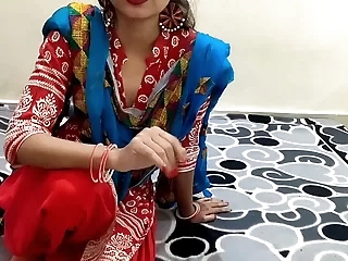 Desi stepmother providing blowjob to young stud hard-core with Hindi audio, messy talk, saarabhabhi6